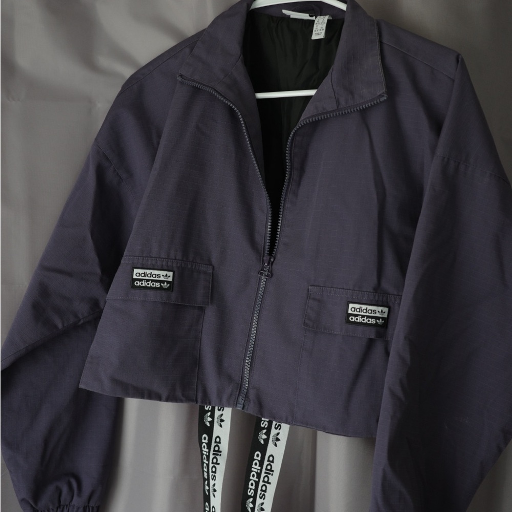 Adidas Women's Purple Oversized Jacket